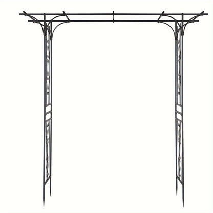 Flat Top Iron Garden Arch 16mm Tube Rustproof Climbing Rose Trellis