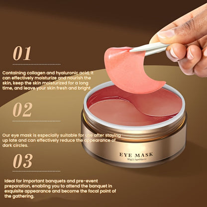 Caffeine Under Eye Patches 60pcs Depuffing Dark Circle Reducer with Hyaluronic Acid Collagen Glycerin Deep Hydrating Moisturizing Eye Mask Hypoallergenic All Skin Types Men Women Gift