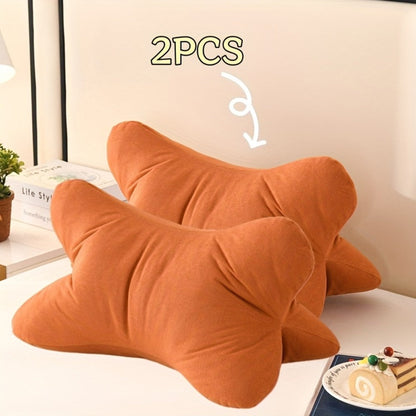 Triangular Lumbar Support Pillow Chenille, Breathable Back Cushion with Hidden Zipper for Office Chair Sofa Bed