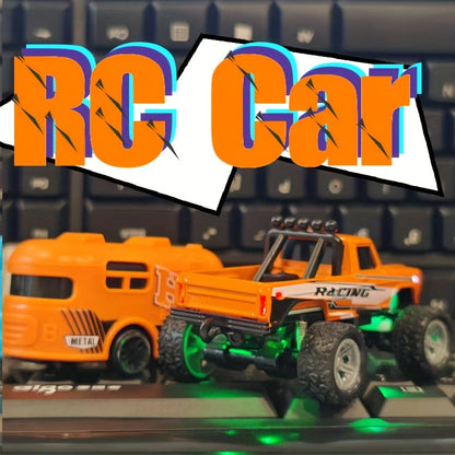 Mini Remote Control Pickup Truck with Detachable Trailer, Five Color Options and Spring Suspension