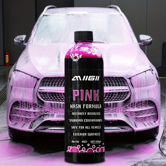 Pink Foam Pre-Wash Car Shampoo – Floral Scent Snow Foam Prewash Solution, Safe for Coatings & Paint | Foam Cannon, Bucket & Pressure Washer | 300ml / 500ml / 1L