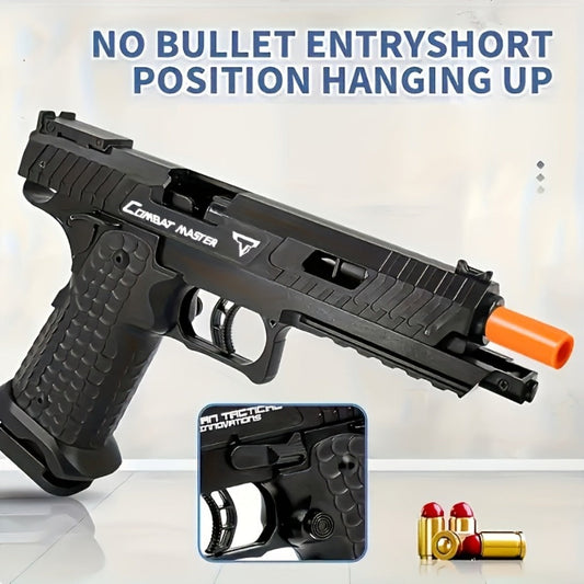 2011 Battle Master Semi-Auto Soft Bullet Toy Gun with Shell Ejecting – 1 Magazine, 20 Simulation Bullets, ABS Safe Plastic, Combat Role Play Pistol for Boys, Birthday Gift for Kids Ages 6+