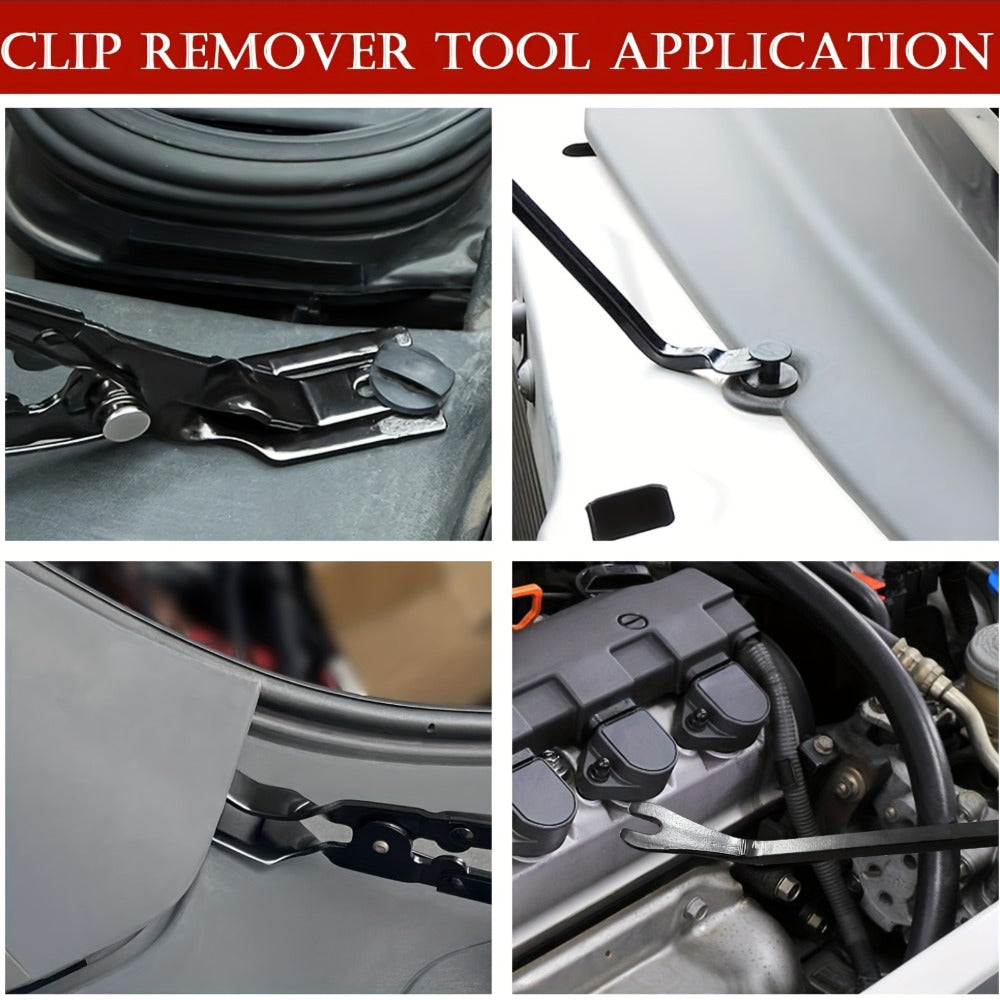 17-Piece Automotive Trim Removal Tool Kit with Pry Paddles, Hook Set, Clip Pullers and Scraper