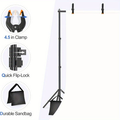Backdrop Stand EMART 10 x 7-Foot Telescoping Tripod Frame with Adjustable Crossbar and Carry Bag
