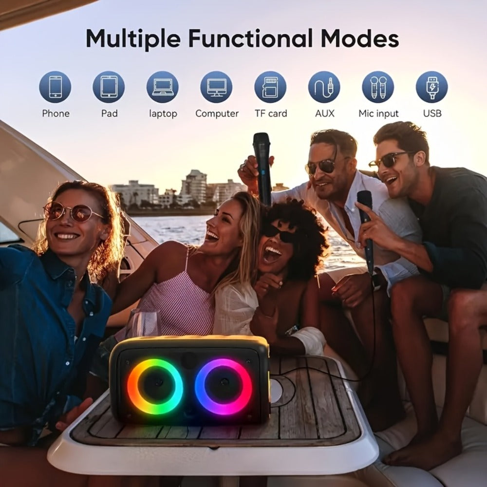 Karaoke Machine with LED Lights Bluetooth Speaker PA System for an Everyday Personal Care Routine