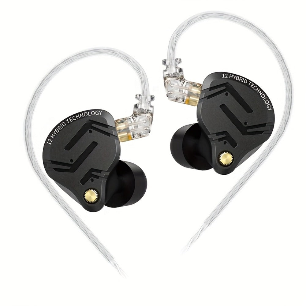 KZ ZS12 PRO X In-Ear Monitor Hybrid IEM Headphones Detachable Cable Noise Cancelling Dynamic Mic Sport Gaming DJ Audio Monitoring Music Production
