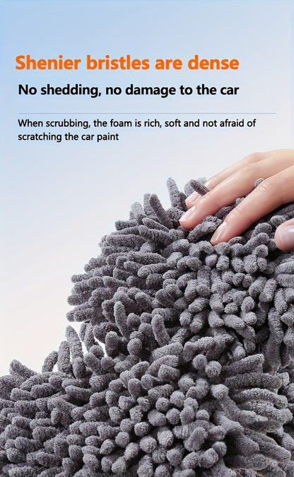 Car Wash Mop with Three-Stage Extension Handle, Rotating Microfiber Head and Replacement Head Option