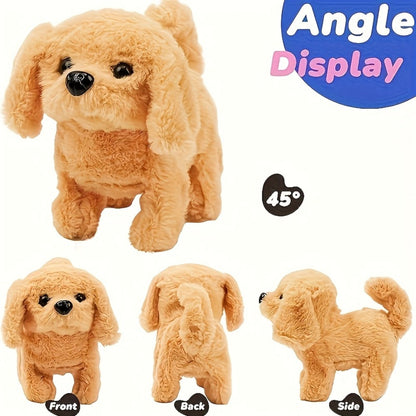 Plush Electric Puppy Toy That Walks & Barks – Interactive Electronic Pet with Soft Plush & Gift Box, Parent-Child Companion, Birthday & Holiday Gift for Kids
