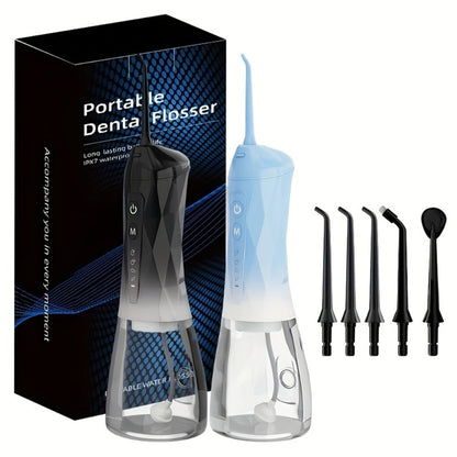 320ml USB-C Rechargeable Water Flosser with Four Nozzles, IPX7 Marking and Four Gradient Color Options