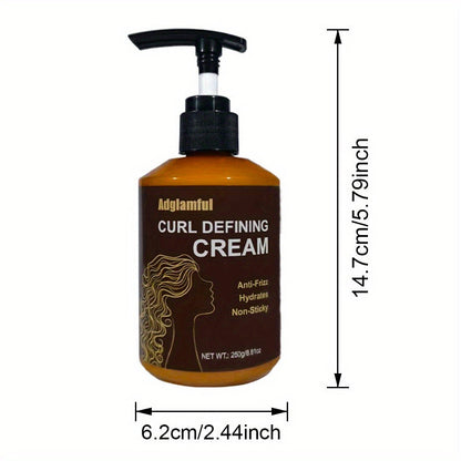Pump-Bottle Curl Defining Cream with Leave-In Application for Wavy, Curly and Coily Hair Types