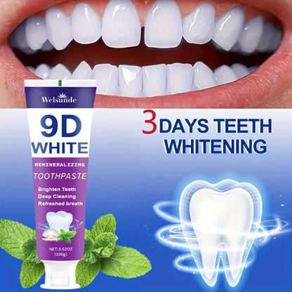 Four-Pack 100g Purple Mint Toothpaste Tubes with 9D Label Design and 400g Total Listed Quantity