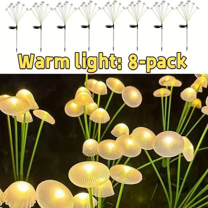 Solar Garden Path Lights IP65 Waterproof Outdoor Stake Lights 32/64 LED Warm White for Lawn Yard Walkway Wedding Christmas Halloween Decoration