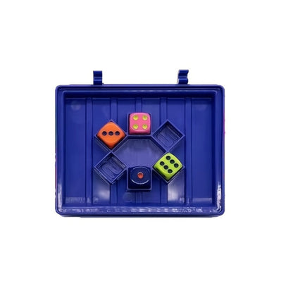 Eighty-Dice Party Board Game with Storage Bin, Four Color Sets, Lid Board and Adult Group Rules