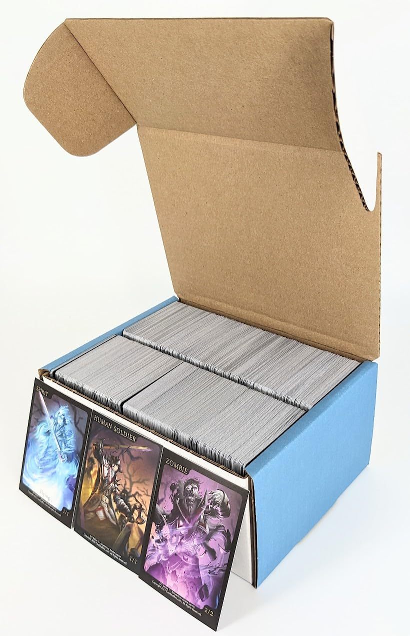 Card Game 1000-Card Assortment with Token Pieces and Included Storage Box for Sorting and Deck Projects