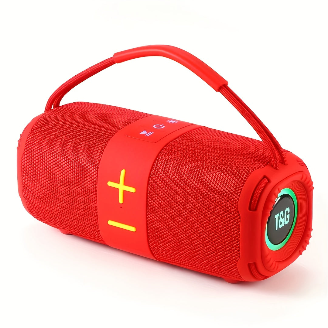 TG668 IPX4 Waterproof Portable Bluetooth Speaker with Color LED Breathing Light – High Power Outdoor Wireless Speaker, TWS Stereo, FM Radio, USB/TF, AUX, Connects Phone Tablet TV, Holiday Gift