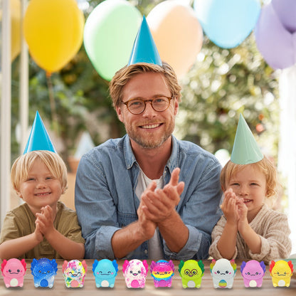20-Piece Individually Wrapped Slow-Rise Foam Squishy Set with Colorful Axolotl Ice-Cream Shapes