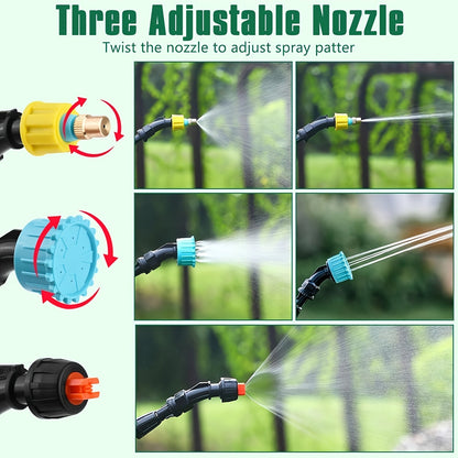 8-Liter Battery Garden Sprayer with Type-C Charging, Telescoping Wand and Three Adjustable Nozzles