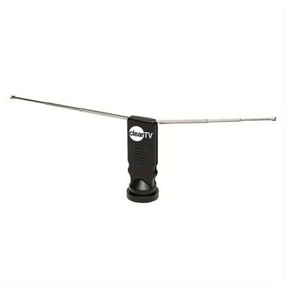 ClearTV TV Antenna with Dual Telescoping Rods, 4.9-Foot Coaxial Lead and Behind-Screen Mounting