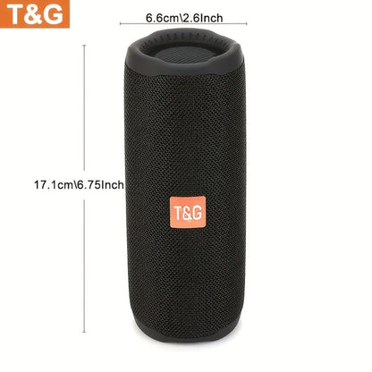 TG365 Portable Bluetooth Speaker with LED Light – TWS Stereo, Built-In Mic, FM Radio, TF Card, USB, AUX, Hands-Free Calling, Shock-Resistant Outdoor Wireless Speaker Gift