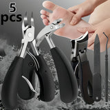 5-piece thick toenail clipper set