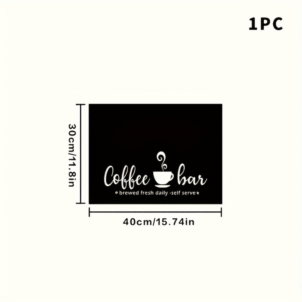 Kitchen Mat, Bohemian Coffee Bar Counter Pad in Five Sizes with Absorbent Fabric and Machine-Wash Care