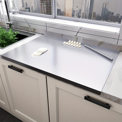 Cutting Board Stainless Steel Prep Surface in Four Sizes from 15.75 x 11.8 to 27.6 x 19.7 Inches