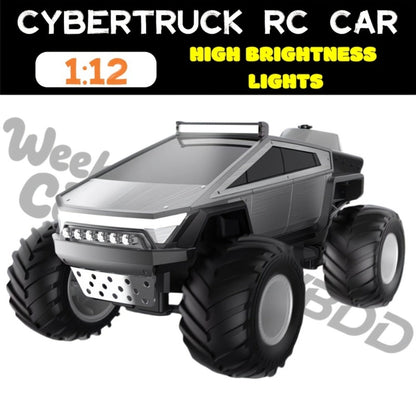 1:12 Scale RC Monster Truck 4WD All-Terrain – Remote Control Cybertruck & Pickup Truck with LED Lights & Sound Effects, 2.4GHz Rechargeable RC Car Gift for Boys Ages 6 7 8 9 10 Birthday Christmas