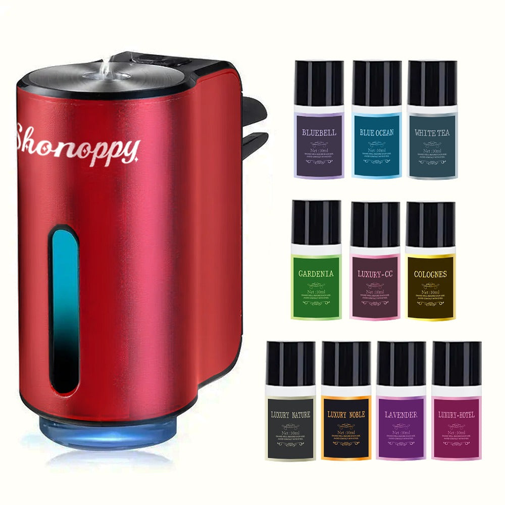 Car Essential Oils Set for Aromatherapy Diffuser – 3/6/10 Bottles 0.34oz Each, 7 Scents, Adjustable Vent Clip Air Freshener, Long-Lasting Natural Fragrance for Vehicle Interior Commuters Rideshare