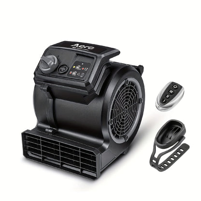 Air Mover Floor Dryer 550 CFM Portable Carpet Blower Fan for Water Damage Restoration Drying Cooling Floors Carpets Walls Remote Control and Manual Options