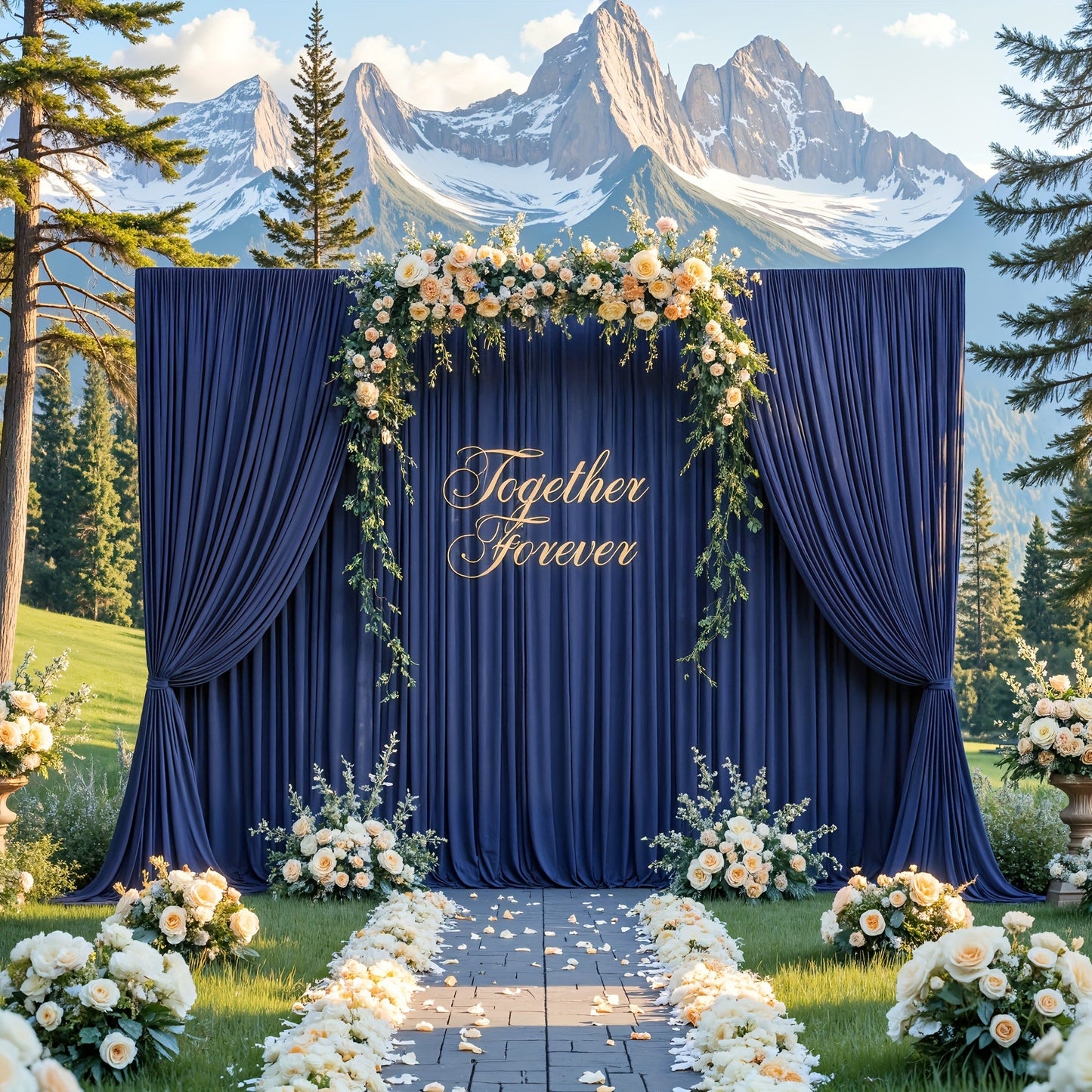 Two-Piece Photography Backdrop Curtain Set, 59 x 118 Inches per Panel, with Rod Pockets and Color Options