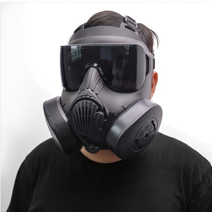 Plastic Tactical-Style Full-Face Costume Mask with Clear or Multicolor Lens Frame Options for Adults