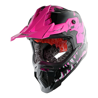 Dirt Bike Helmet Adult Motorcycle ATV Off-Road Track Style Lightweight Aerodynamic Thermoplastic Shell Removable Washable Padding Glossy UV Finish, Multiple Colors XS-XXL
