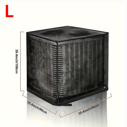 Outdoor Air Conditioner Cover with Mesh Vent and Adjustable Straps in Three Sizes for Central AC Units