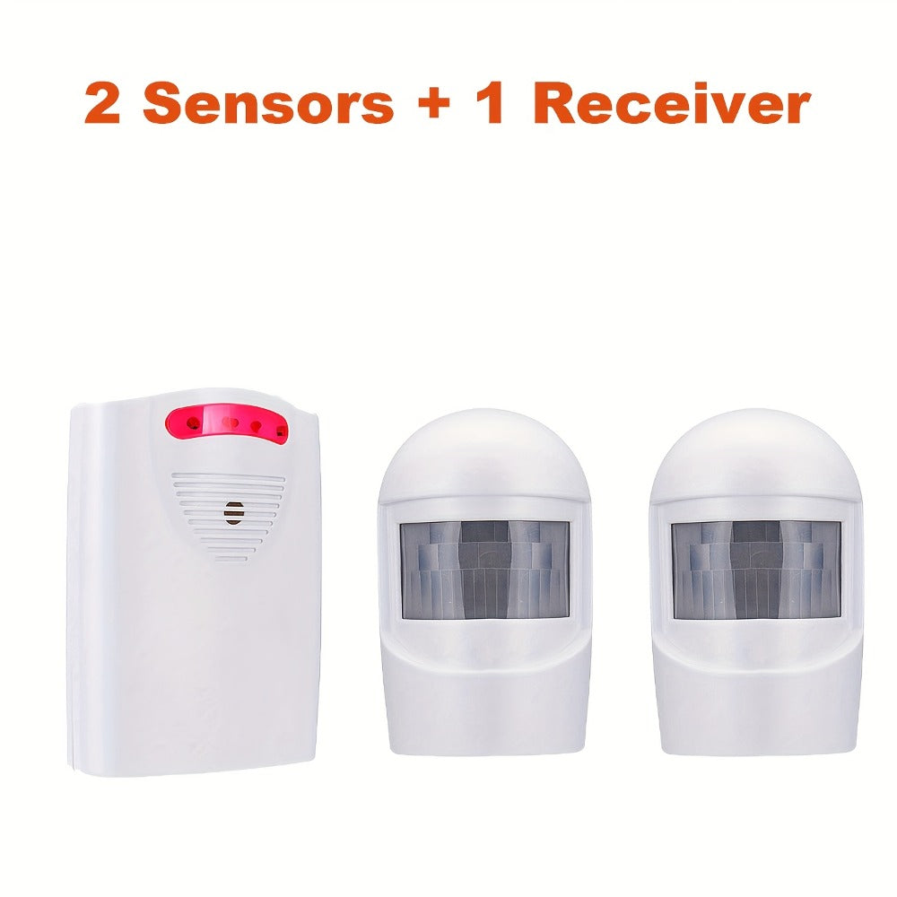 Wireless Driveway Alarm System – Outdoor Motion Sensor Alert with Receiver, Infrared PIR Detector for Home Security, Business Entry & Garage Door Monitor