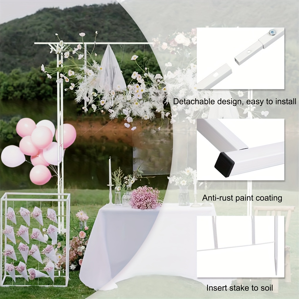 Wedding Arch Metal Garden Arbor Pergola Rose Trellis Backdrop Stand
