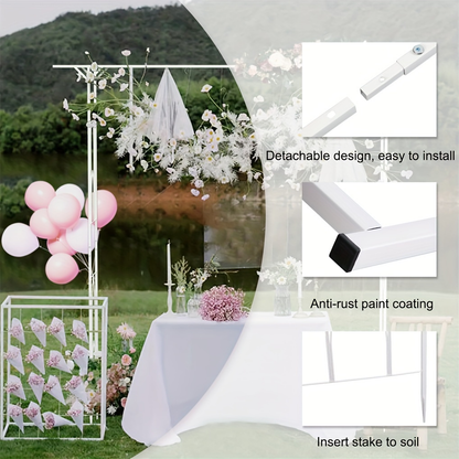 Wedding Arch Metal Garden Arbor Pergola Rose Trellis Backdrop Stand