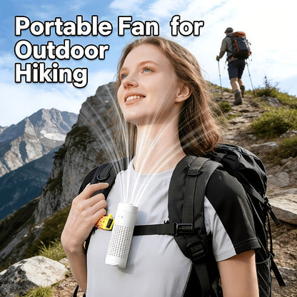 Handheld Fan with Metal Contact Plate, Five Speeds, 20,000 RPM Label, Type-C Charging and Display