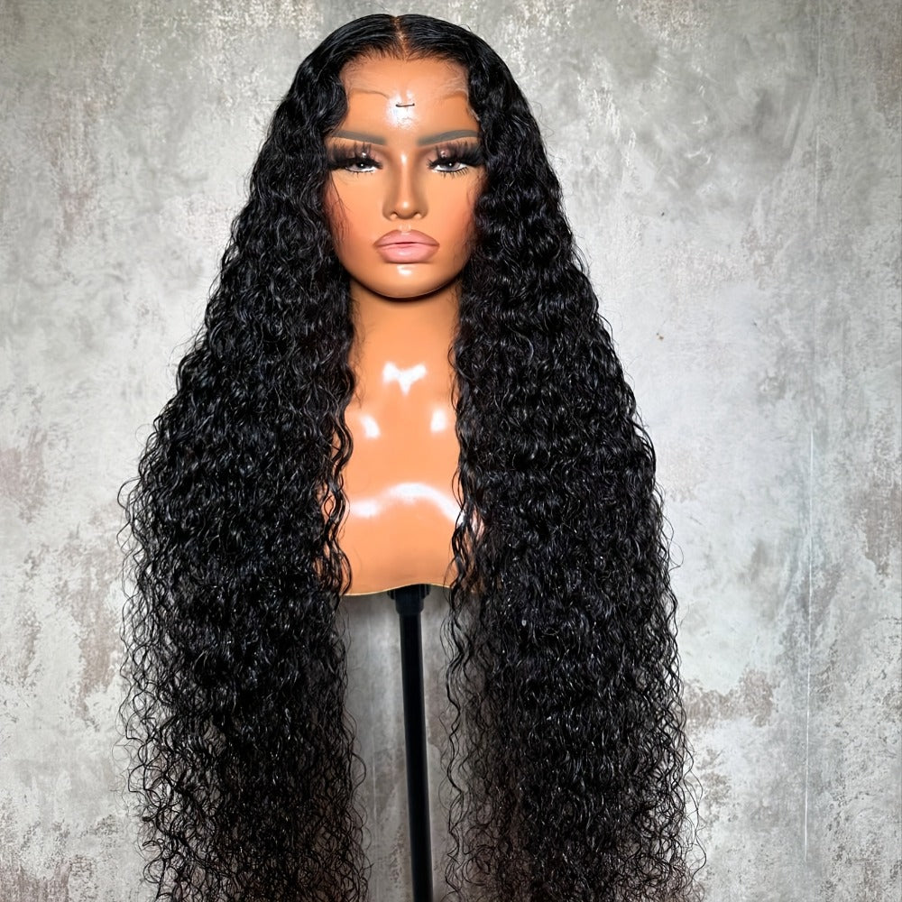 Lace Front Wig 28in Deep Curly Synthetic Style with 13x4 Lace, 180% Density and Black or Hot Pink Color