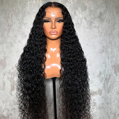 Lace Front Wig 28in Deep Curly Synthetic Style with 13x4 Lace, 180% Density and Black or Hot Pink Color