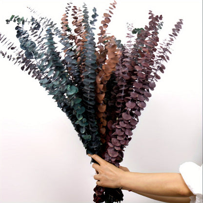 Artificial Eucalyptus Stems 24-Pack, 17 Inch Faux Eucalyptus Branches with 4 Color Mix for Vase, Wedding Centerpieces, Bouquets & Farmhouse Home Decor