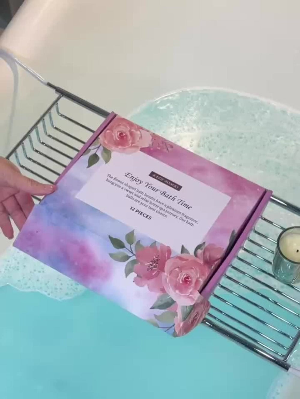 Bath Bombs, 12-Piece Shea Butter and Essential Oil Gift Set with Assorted Round Fizzers and Fragrance Labels