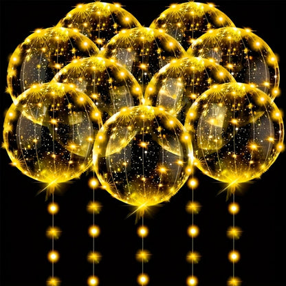 LED Light Up Bobo Balloons with LED String Lights 20pcs Party Decoration Kit – Birthday Wedding Christmas Easter Graduation Decor