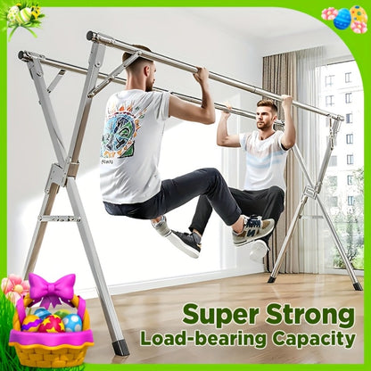 Stainless Steel Clothes Drying Rack Adjustable Retractable Foldable Indoor Outdoor Laundry Rack Heavy Duty