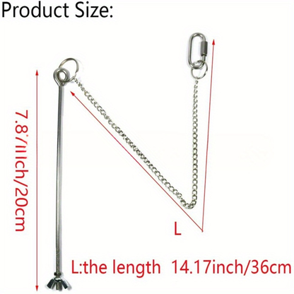 Chicken Feeder Skewer Stainless Steel Hanging Fruit Veggie Double Nut