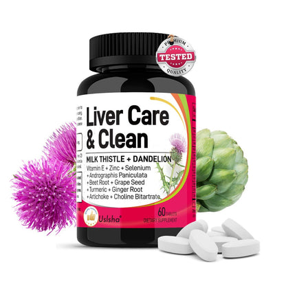 Milk Thistle Turmeric & Beetroot Liver Support Capsules — All-in-1 Super Formula for Liver Cleanse Detox & Antioxidant Defence for Women and Men | 60 Capsules 1 or 2 Bottle Options