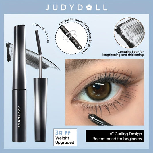 3D Curling Mascara Waterproof Volumizing Lengthening Smudge-Proof Nourishing Eyelash Wand Long-Lasting Black Brown Korean Makeup Style for All Eye Types Women