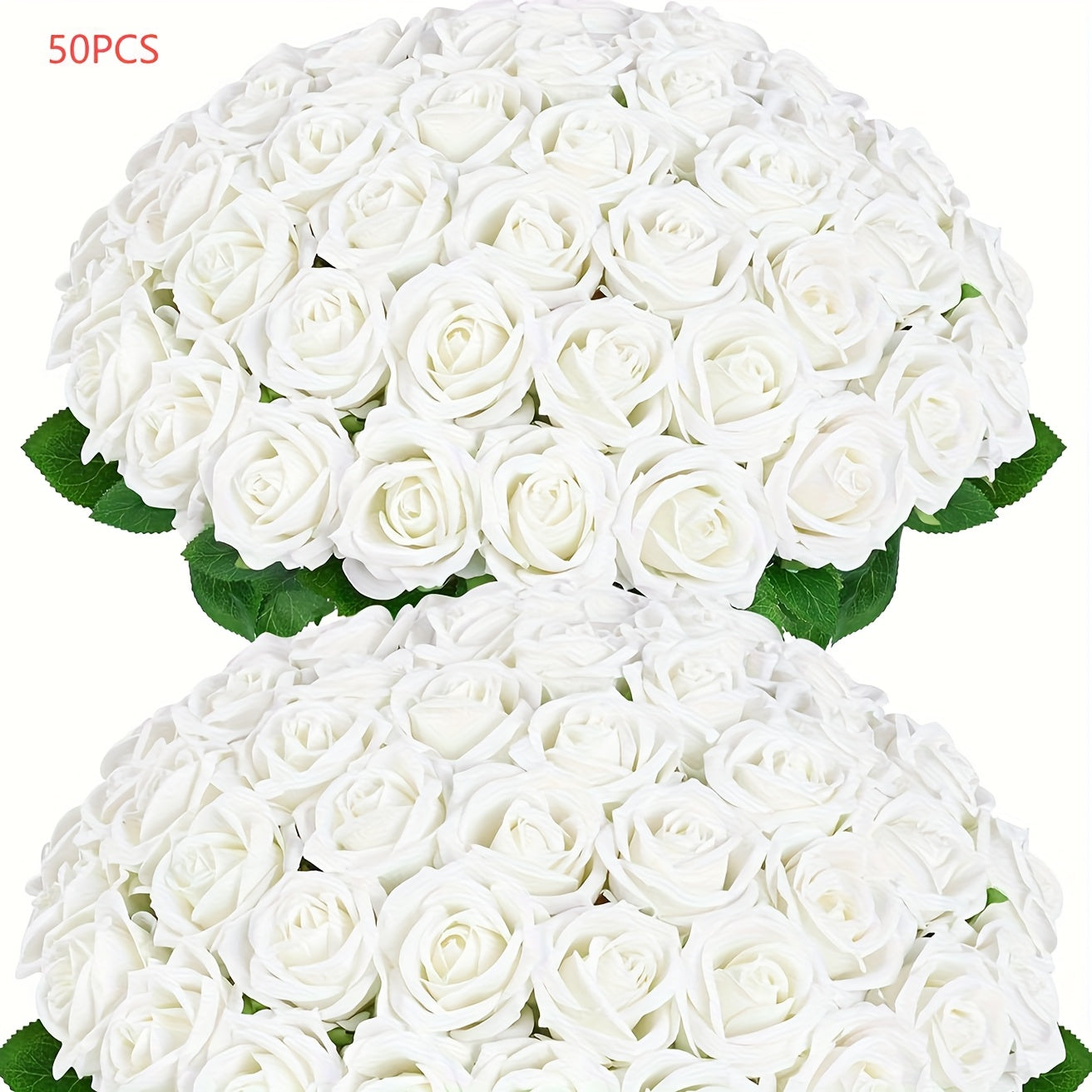 Artificial Flowers Long-Stem Velvet Rose Set in 50 or 100-Piece Variant Options across Five Colors