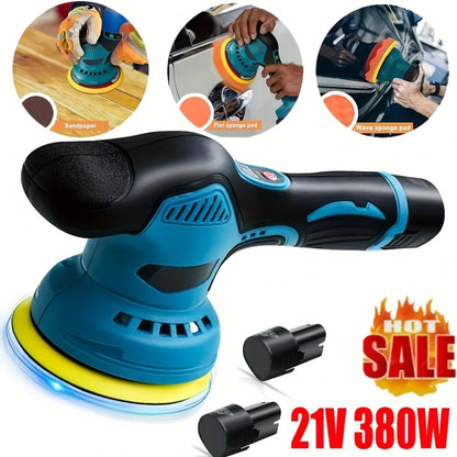Cordless Car Polisher Buffer Machine – 8-Speed 5000 RPM Orbital Polishing Machine with 6" Pad, Rechargeable Battery & Charger for Car Detailing & Scratch Removal