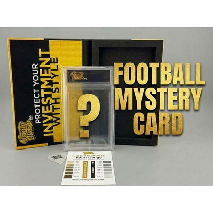 Sports Trading Cards, Football Mystery Display Slab with Black Label or Two-Slab Options for Collectors