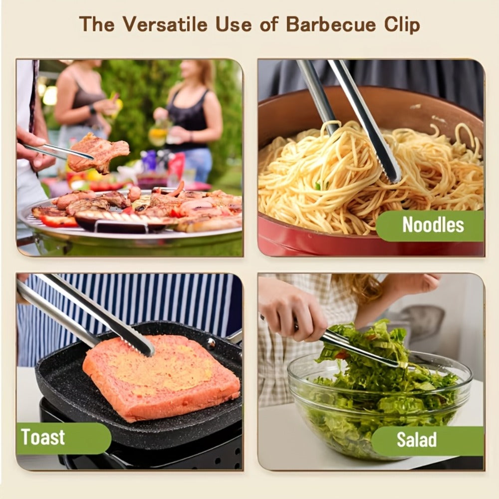 28cm Cast Iron Skillet Bundle with Barbecue Tongs and Optional 304 Stainless Steel Box in 2- or 3-Piece Sets